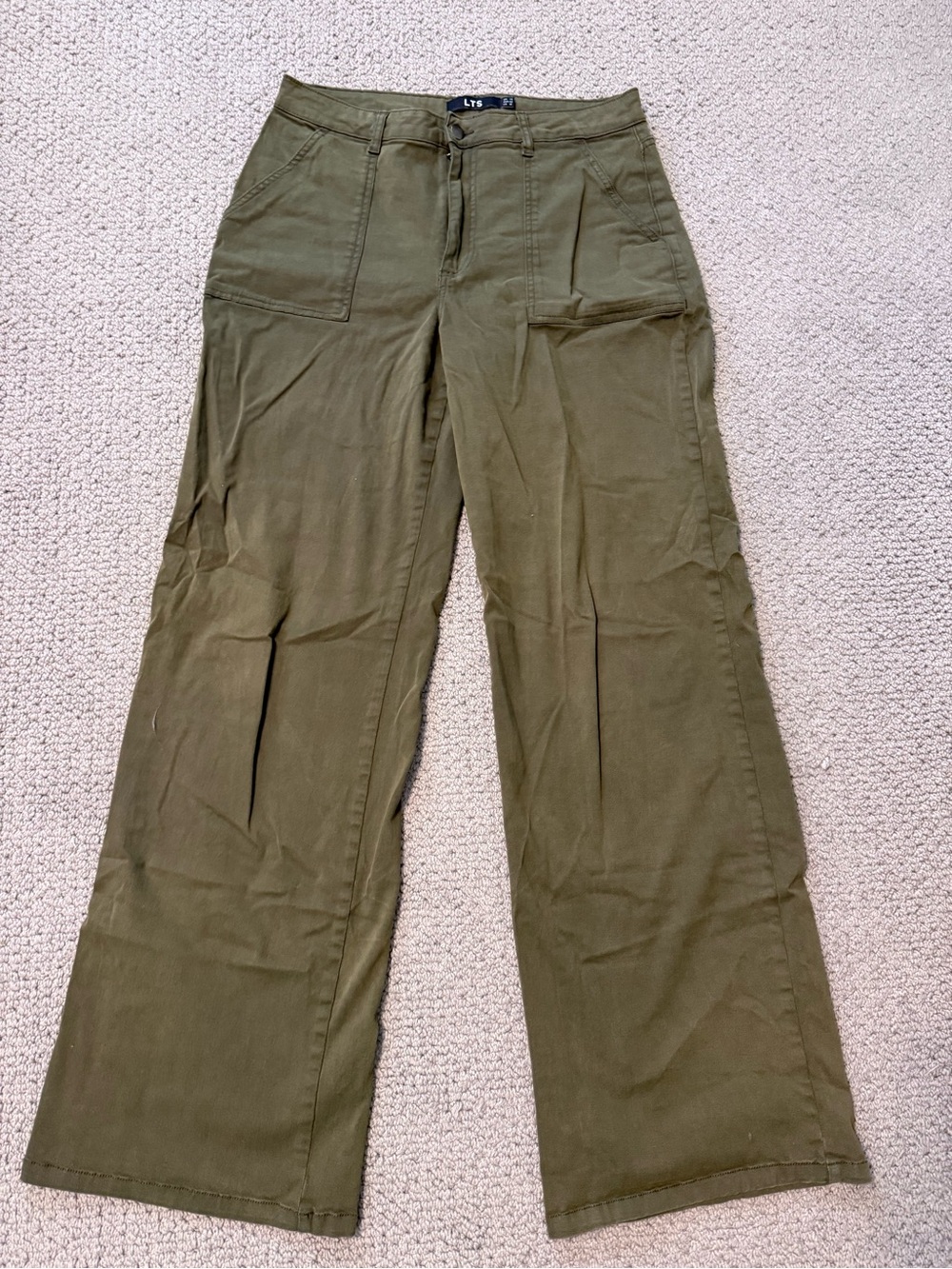 long tall sally Olive Green Wide-Leg Pants